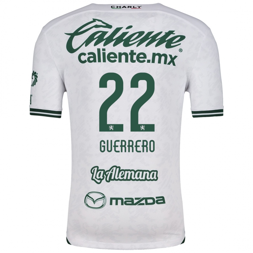 Kinderen África Guerrero #22 Wit Groen Uitshirt Uittenue 2024/25 T-Shirt België