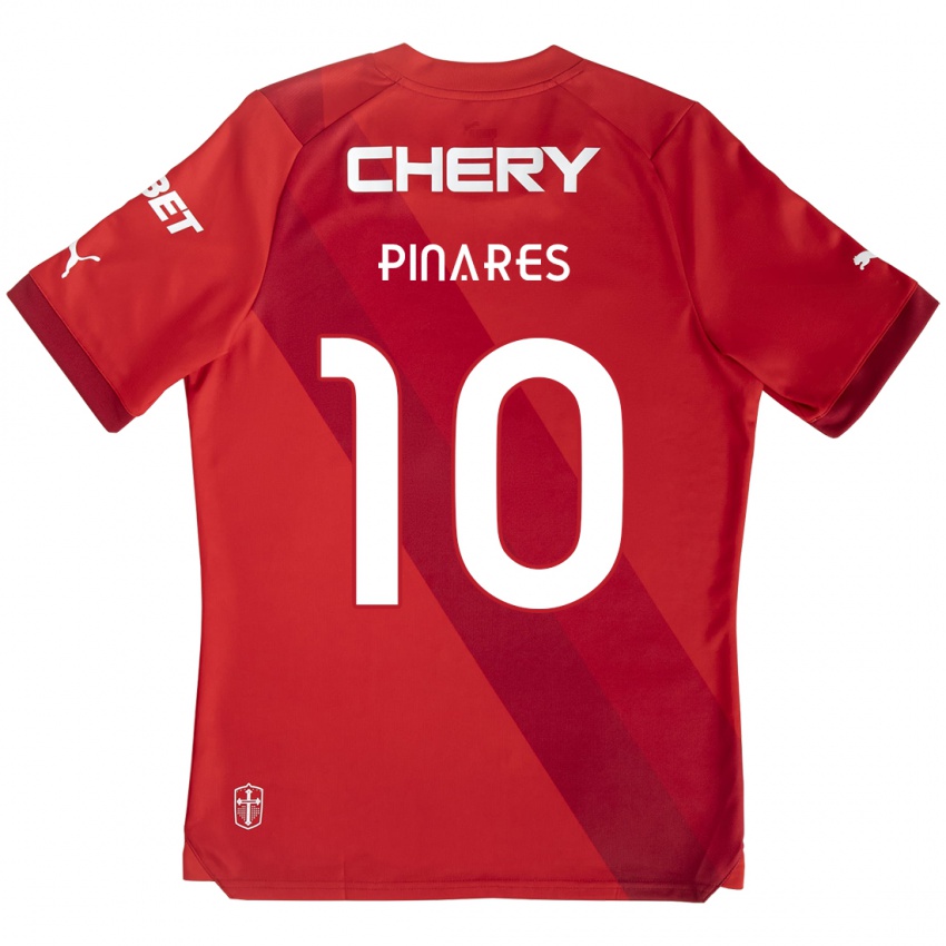 Kinder César Pinares #10 Rot-Weiss Auswärtstrikot Trikot 2024/25 T-Shirt Belgien