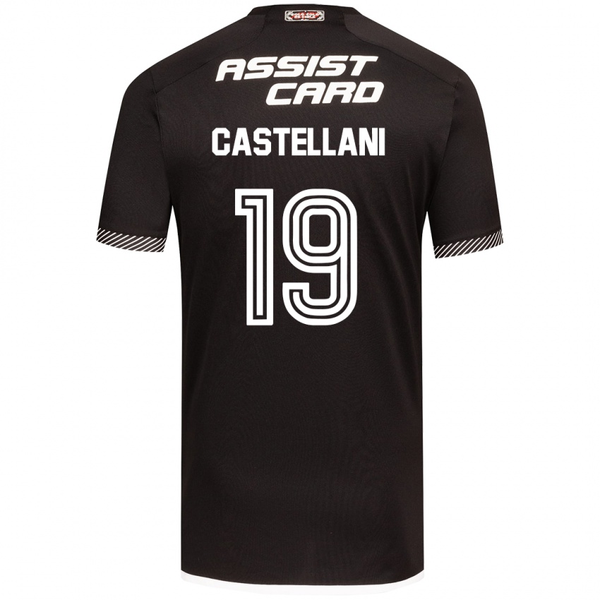 Kinderen Gonzalo Castellani #19 Zwart Wit Uitshirt Uittenue 2024/25 T-Shirt België