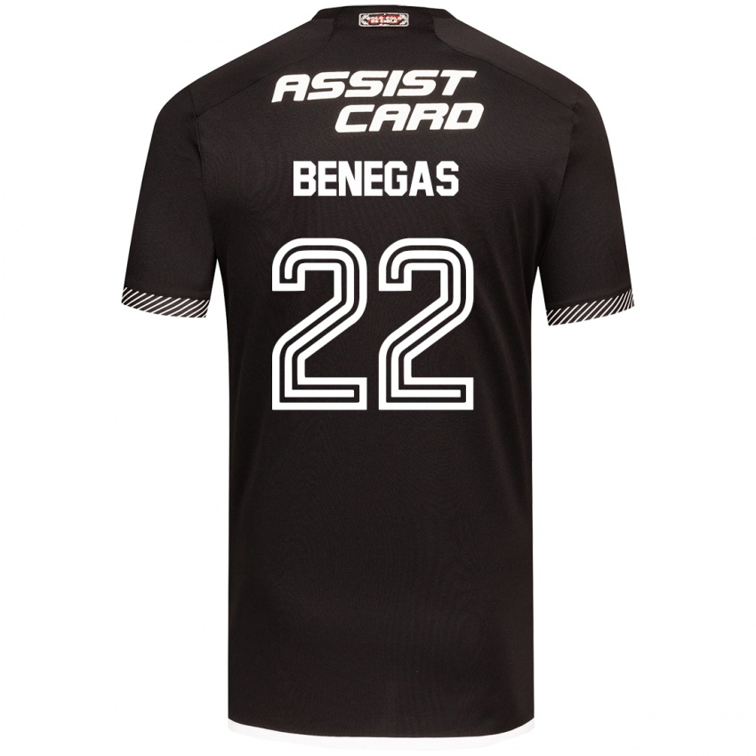 Enfant Maillot Leandro Benegas #22 Noir Blanc Tenues Extérieur 2024/25 T-Shirt Belgique