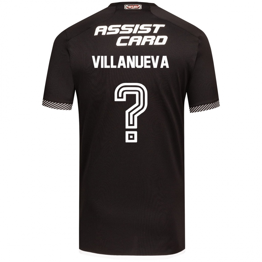 Kinderen Eduardo Villanueva #0 Zwart Wit Uitshirt Uittenue 2024/25 T-Shirt België