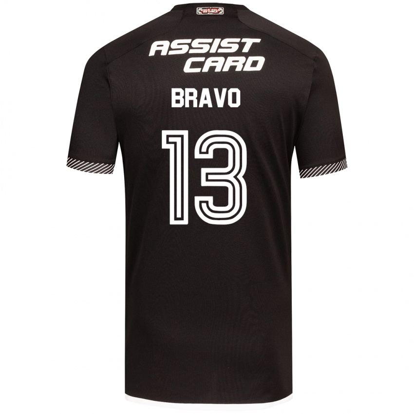 Kinderen Santiago Bravo #13 Zwart Wit Uitshirt Uittenue 2024/25 T-Shirt België