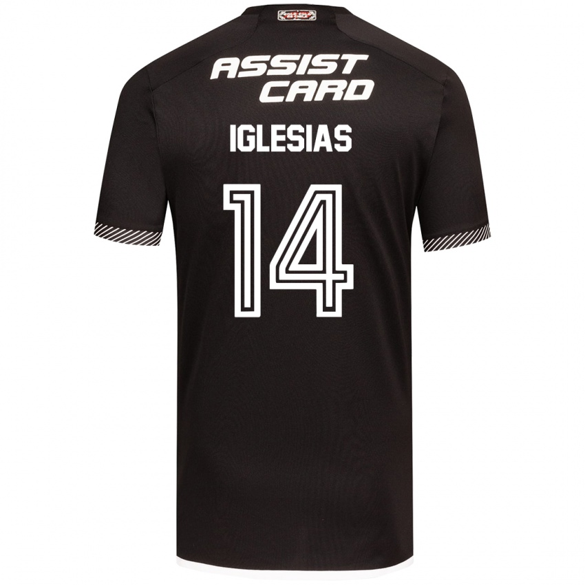 Kinderen Luciano Iglesias #14 Zwart Wit Uitshirt Uittenue 2024/25 T-Shirt België