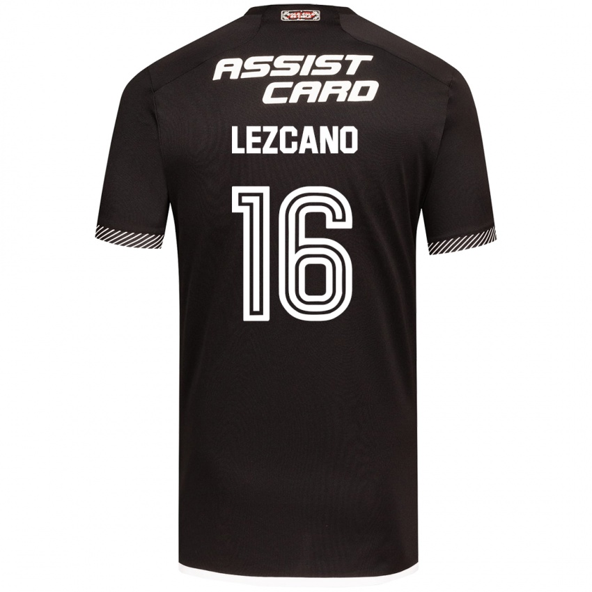 Kinderen Darío Lezcano #16 Zwart Wit Uitshirt Uittenue 2024/25 T-Shirt België