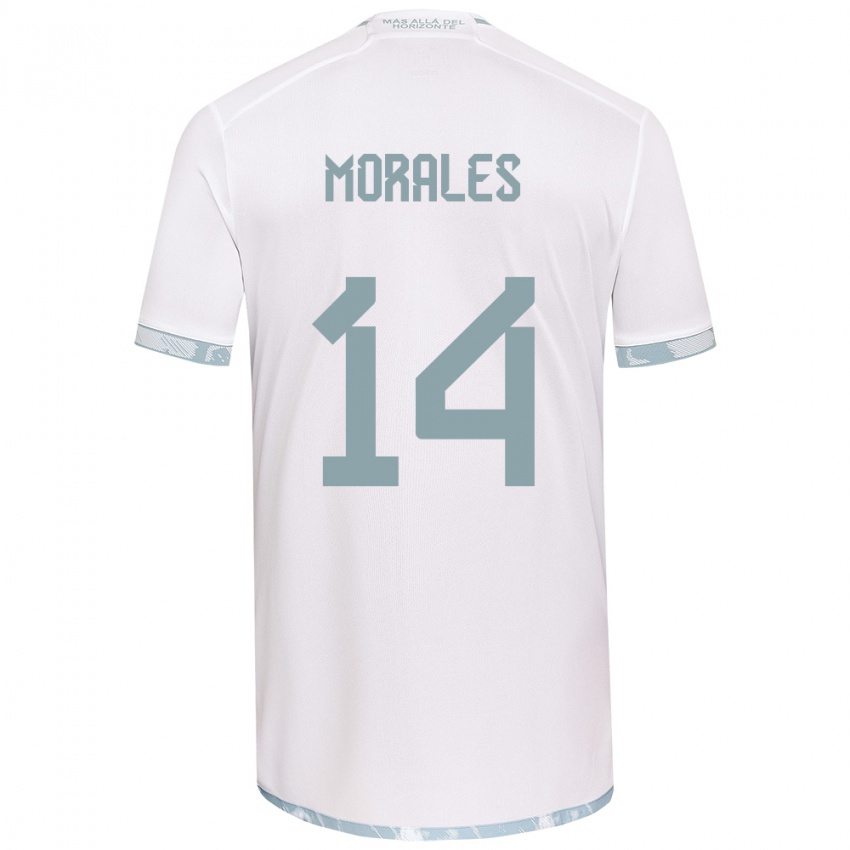 Kinderen Marcelo Morales #14 Wit Grijs Uitshirt Uittenue 2024/25 T-Shirt België