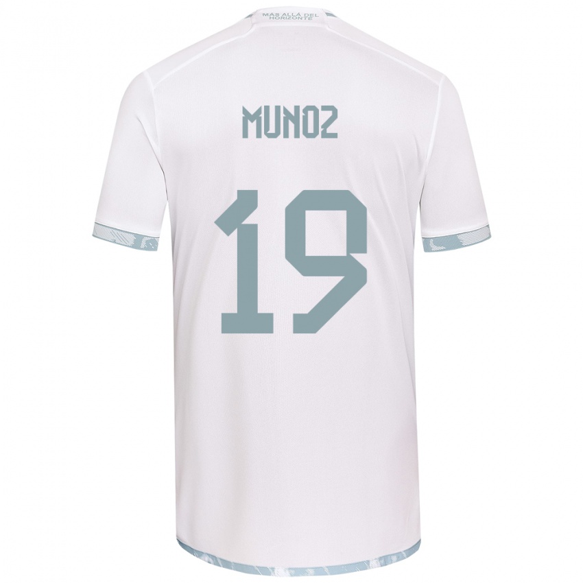 Kinderen Cristóbal Muñoz #19 Wit Grijs Uitshirt Uittenue 2024/25 T-Shirt België