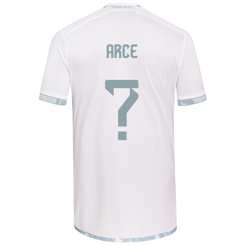 Kinderen Agustín Arce #0 Wit Grijs Uitshirt Uittenue 2024/25 T-Shirt België