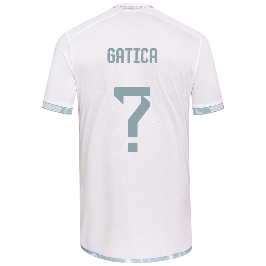 Kinderen José Gatica #0 Wit Grijs Uitshirt Uittenue 2024/25 T-Shirt België