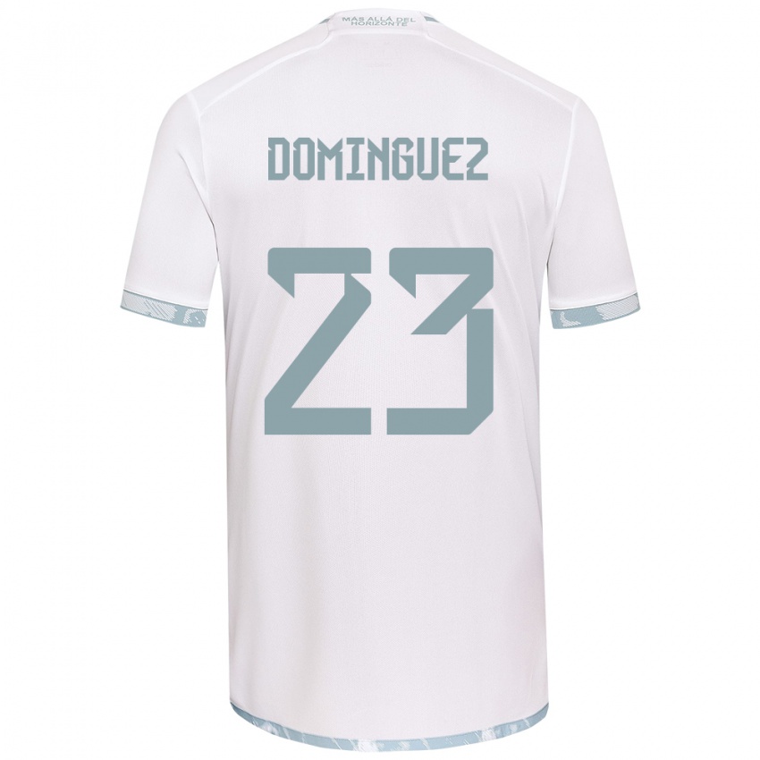 Kinderen Nery Domínguez #23 Wit Grijs Uitshirt Uittenue 2024/25 T-Shirt België