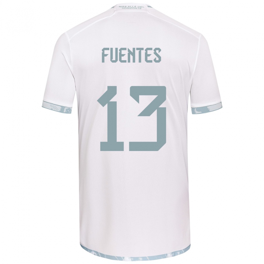 Kinderen Karen Fuentes #13 Wit Grijs Uitshirt Uittenue 2024/25 T-Shirt België