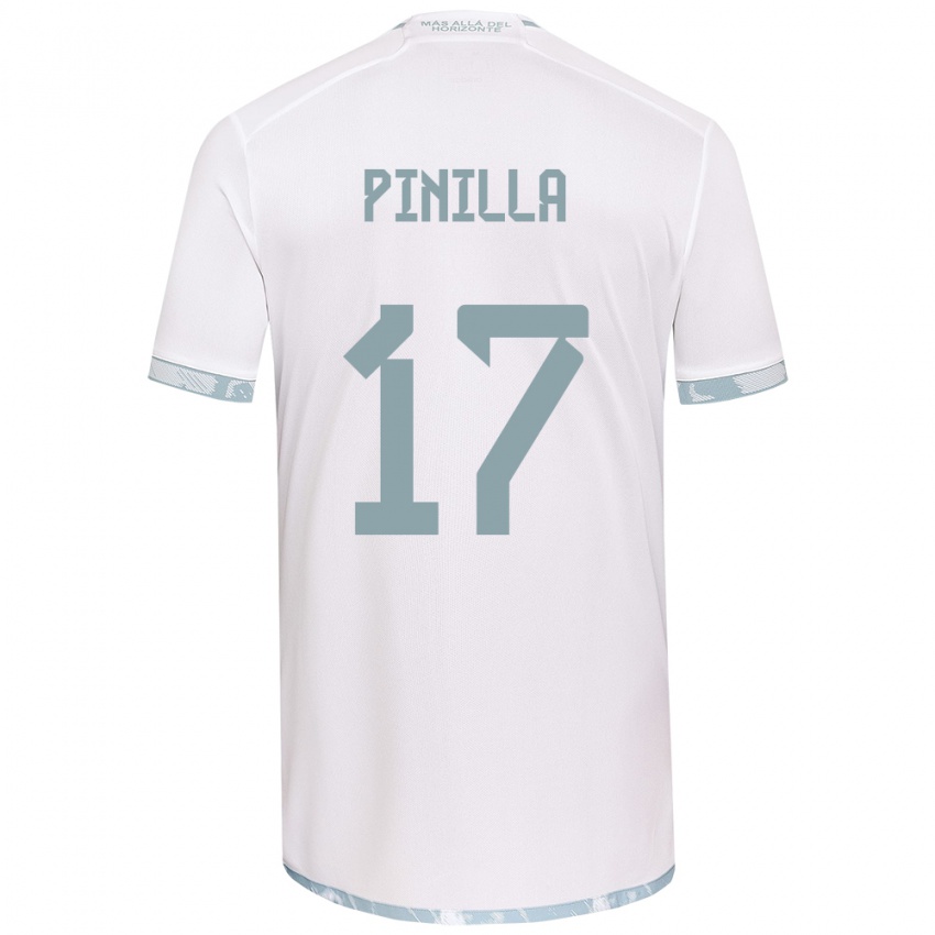 Kinderen Fernanda Pinilla #17 Wit Grijs Uitshirt Uittenue 2024/25 T-Shirt België