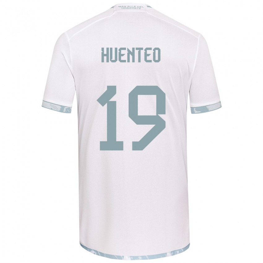 Kinderen Yessenia Huenteo #19 Wit Grijs Uitshirt Uittenue 2024/25 T-Shirt België