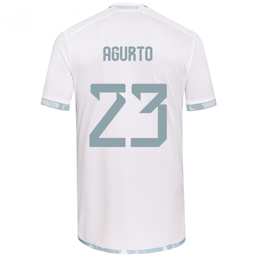 Kinderen Isidora Agurto #23 Wit Grijs Uitshirt Uittenue 2024/25 T-Shirt België