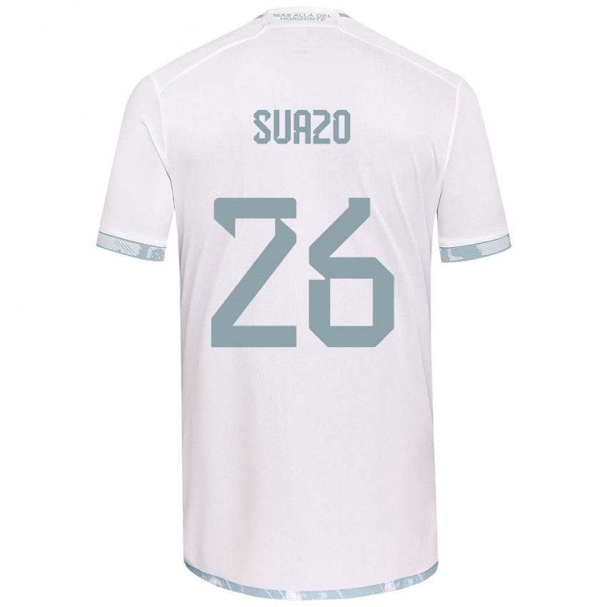 Kinderen Gretzel Suazo #26 Wit Grijs Uitshirt Uittenue 2024/25 T-Shirt België