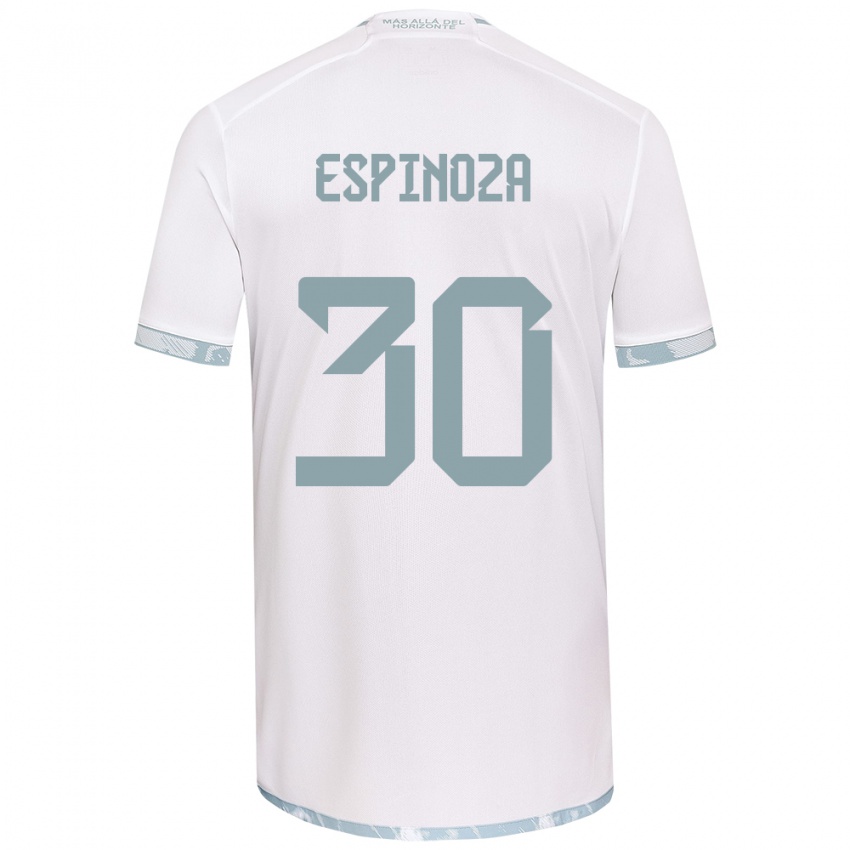 Kinderen Isidora Espinoza #30 Wit Grijs Uitshirt Uittenue 2024/25 T-Shirt België