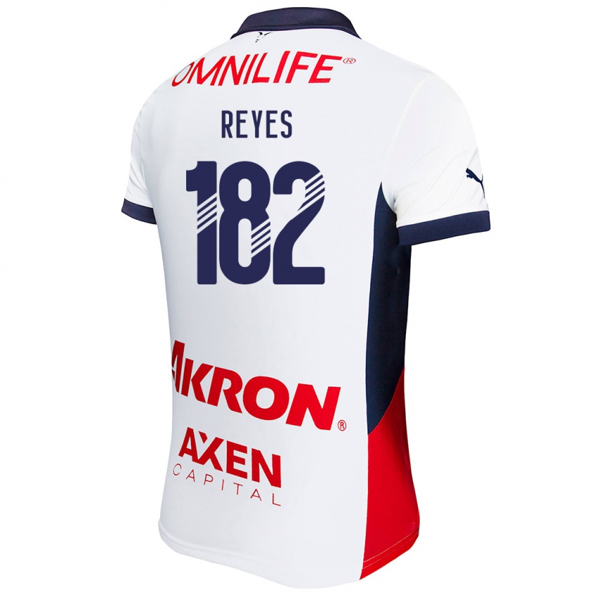 Enfant Maillot Mauricio Reyes #182 Blanc Rouge Bleu Tenues Extérieur 2024/25 T-Shirt Belgique