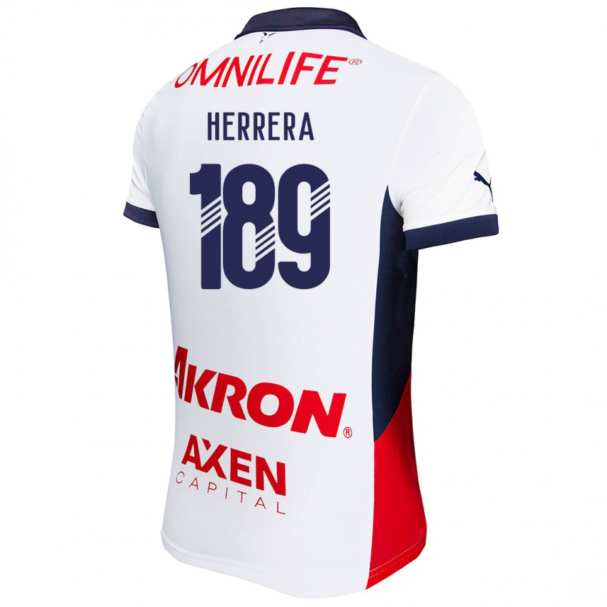 Enfant Maillot Antonio Herrera #189 Blanc Rouge Bleu Tenues Extérieur 2024/25 T-Shirt Belgique