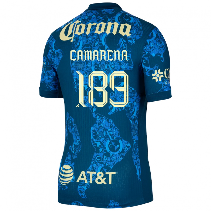 Enfant Maillot Luis Camarena #189 Bleu Jaune Tenues Extérieur 2024/25 T-Shirt Belgique