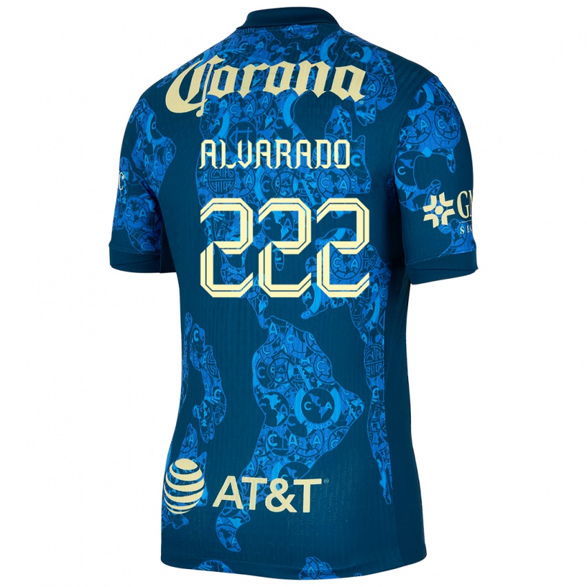 Enfant Maillot Daniel Alvarado #222 Bleu Jaune Tenues Extérieur 2024/25 T-Shirt Belgique