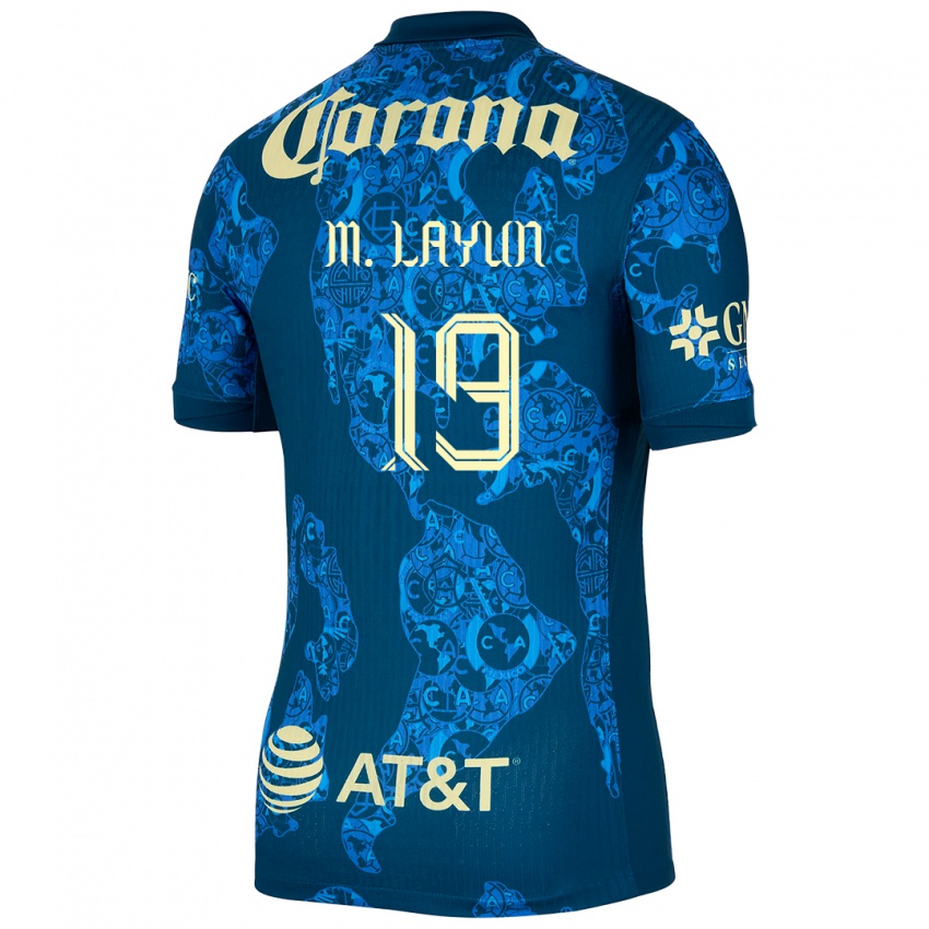 Enfant Maillot Miguel Layun #19 Bleu Jaune Tenues Extérieur 2024/25 T-Shirt Belgique