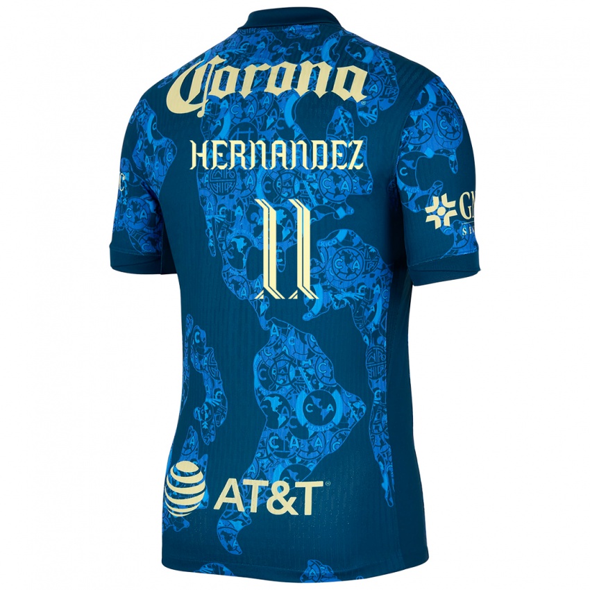 Enfant Maillot Montserrat Hernandez #11 Bleu Jaune Tenues Extérieur 2024/25 T-Shirt Belgique