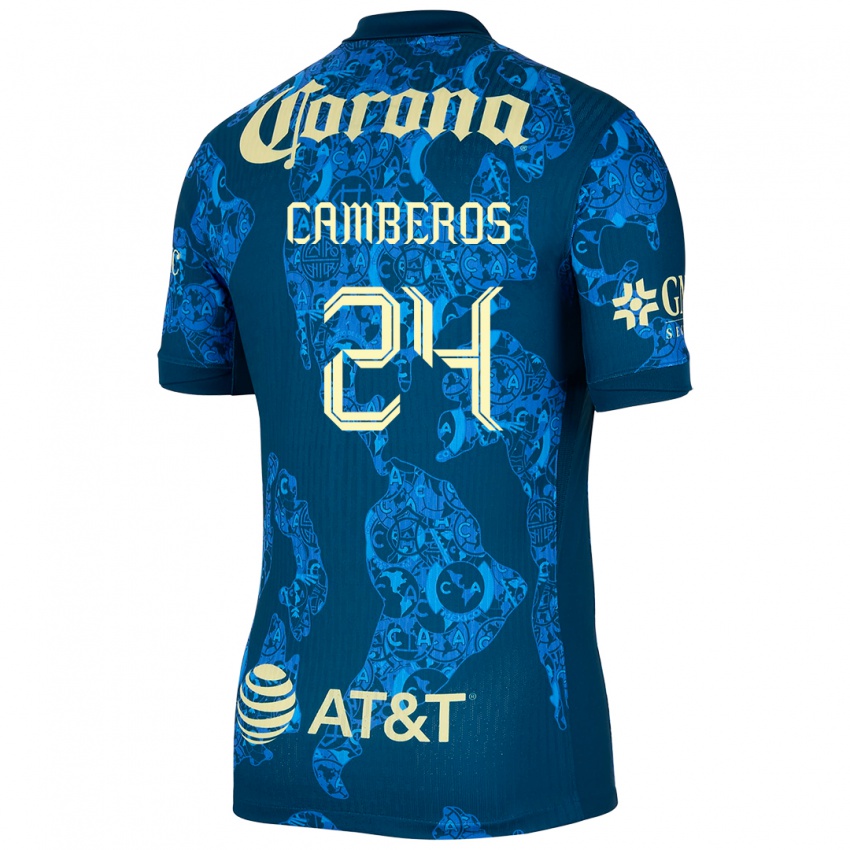 Kinderen Scarlett Camberos #24 Blauw Geel Uitshirt Uittenue 2024/25 T-Shirt België