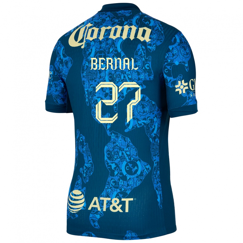 Enfant Maillot Mayra Pelayo Bernal #27 Bleu Jaune Tenues Extérieur 2024/25 T-Shirt Belgique