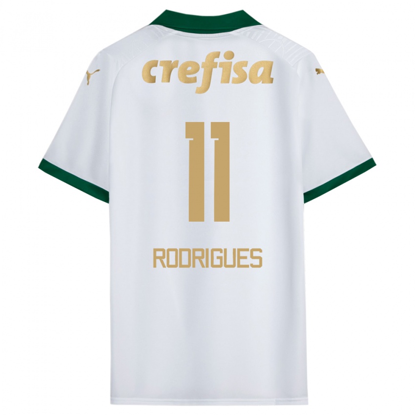 Kinderen Bruno Rodrigues #11 Wit Groen Uitshirt Uittenue 2024/25 T-Shirt België