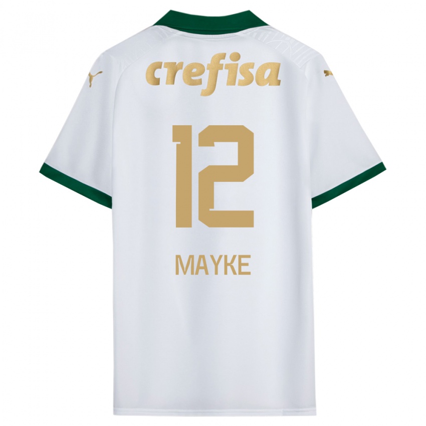 Kinderen Mayke #12 Wit Groen Uitshirt Uittenue 2024/25 T-Shirt België