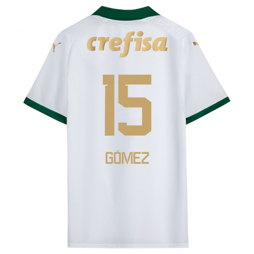 Kinderen Gustavo Gomez #15 Wit Groen Uitshirt Uittenue 2024/25 T-Shirt België