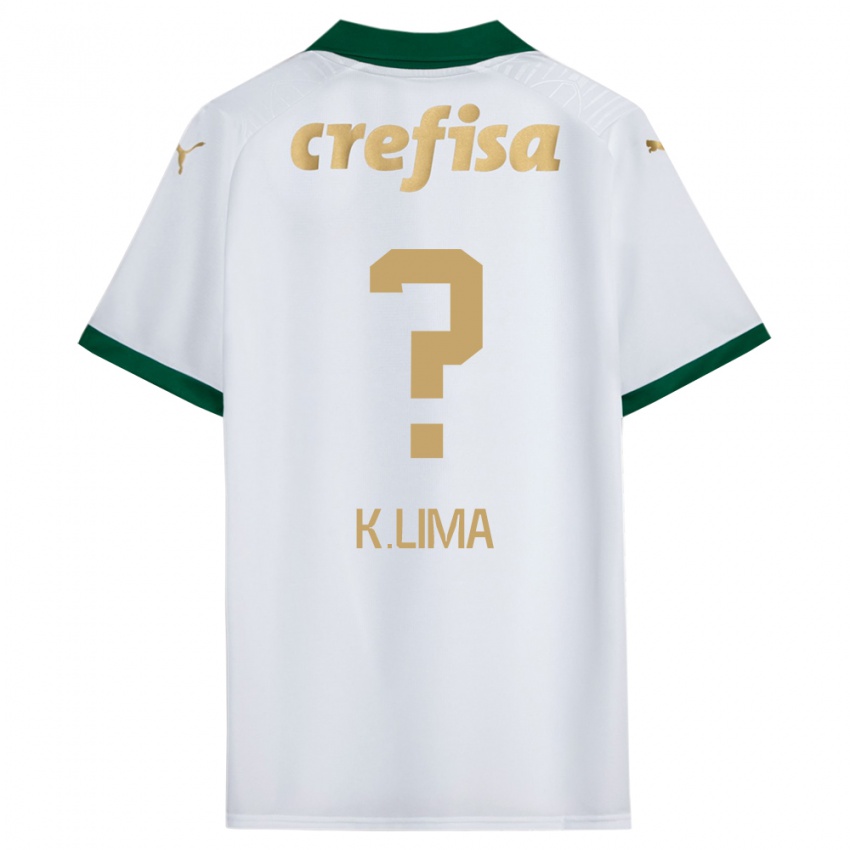 Kinderen Kauan Lima #0 Wit Groen Uitshirt Uittenue 2024/25 T-Shirt België