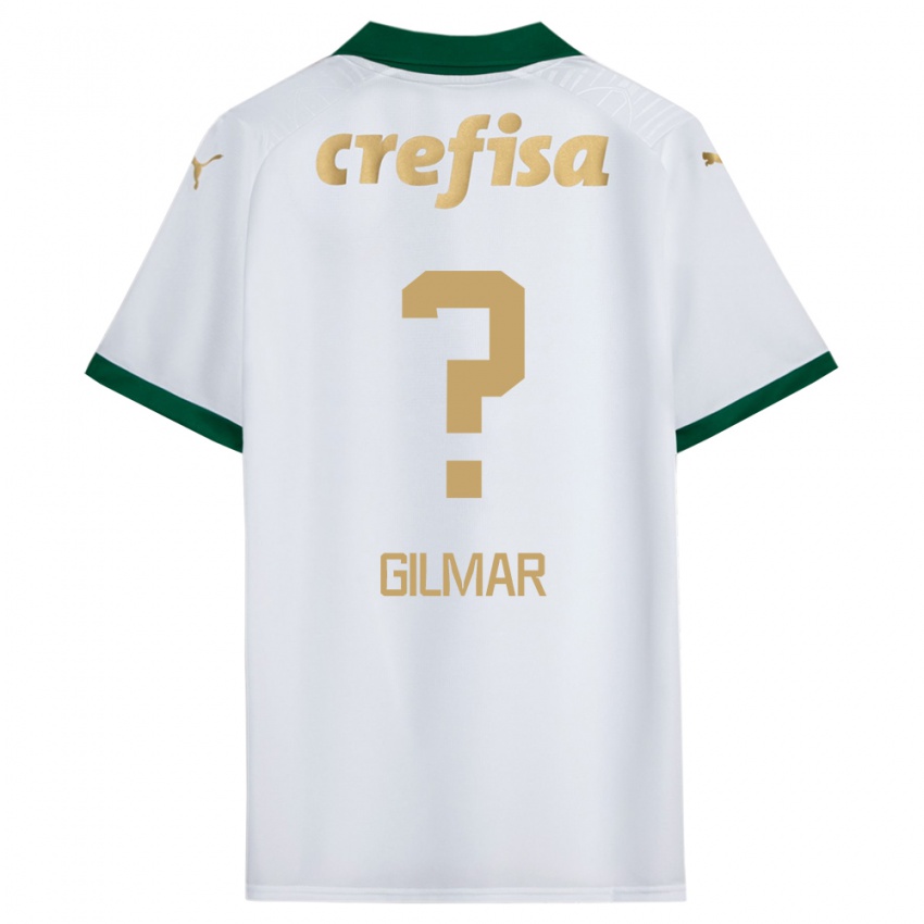 Kinderen Gilmar #0 Wit Groen Uitshirt Uittenue 2024/25 T-Shirt België