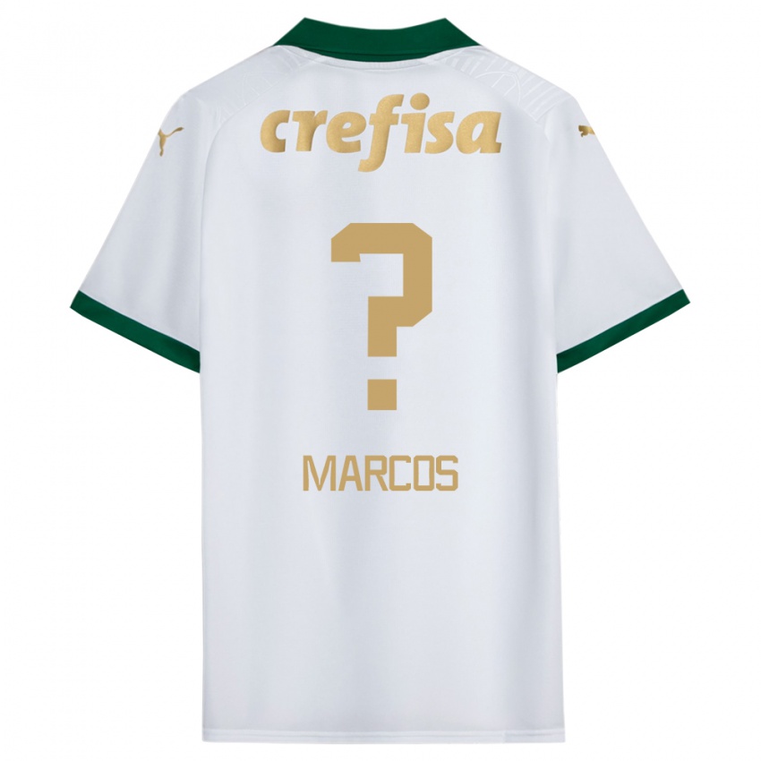 Kinderen Antônio Marcos #0 Wit Groen Uitshirt Uittenue 2024/25 T-Shirt België