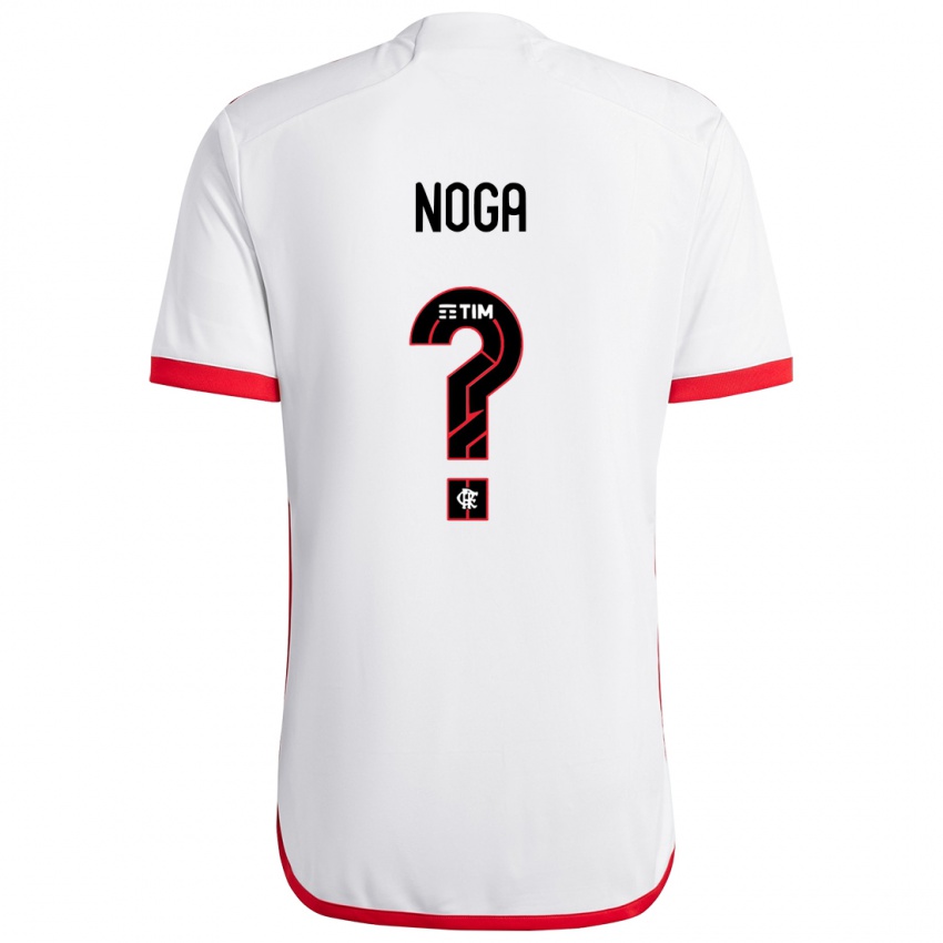 Kinderen Gabriel Noga #0 Wit Rood Uitshirt Uittenue 2024/25 T-Shirt België