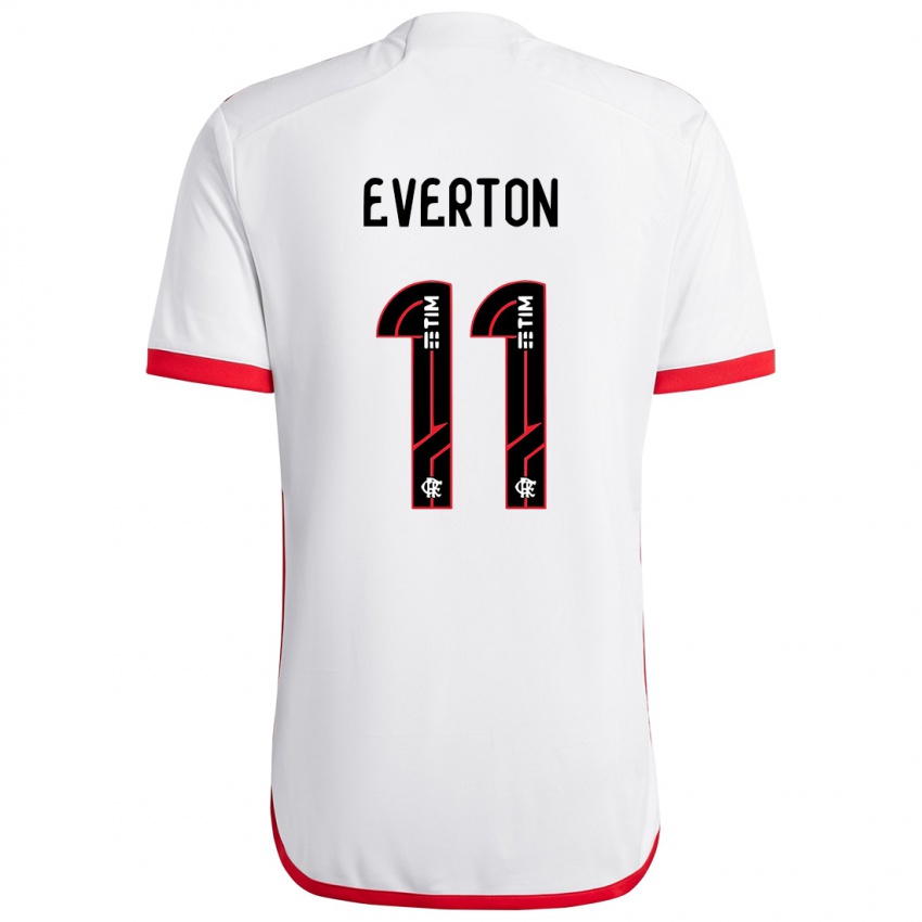 Kinderen Everton #11 Wit Rood Uitshirt Uittenue 2024/25 T-Shirt België