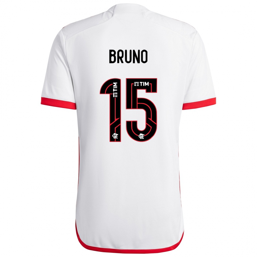 Kinderen Fabrício Bruno #15 Wit Rood Uitshirt Uittenue 2024/25 T-Shirt België