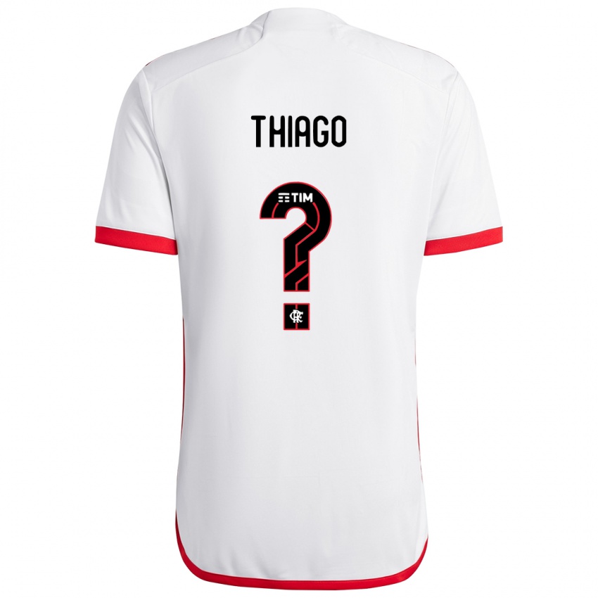 Kinderen Victor Thiago #0 Wit Rood Uitshirt Uittenue 2024/25 T-Shirt België