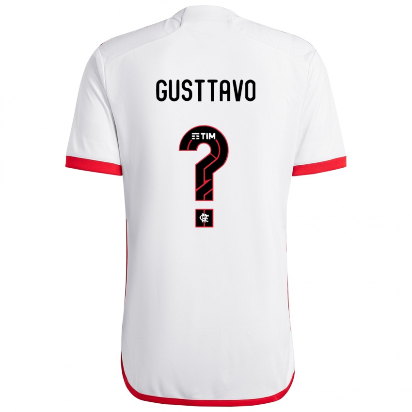 Kinderen Gusttavo #0 Wit Rood Uitshirt Uittenue 2024/25 T-Shirt België