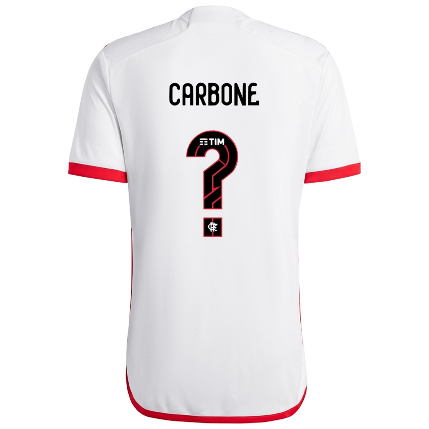 Kinderen Carbone #0 Wit Rood Uitshirt Uittenue 2024/25 T-Shirt België