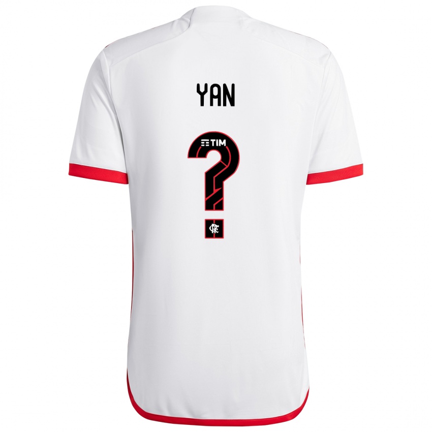 Kinderen Wallace Yan #0 Wit Rood Uitshirt Uittenue 2024/25 T-Shirt België