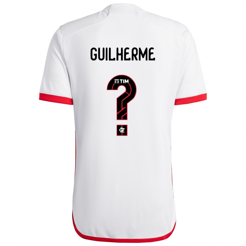 Kinderen Guilherme #0 Wit Rood Uitshirt Uittenue 2024/25 T-Shirt België