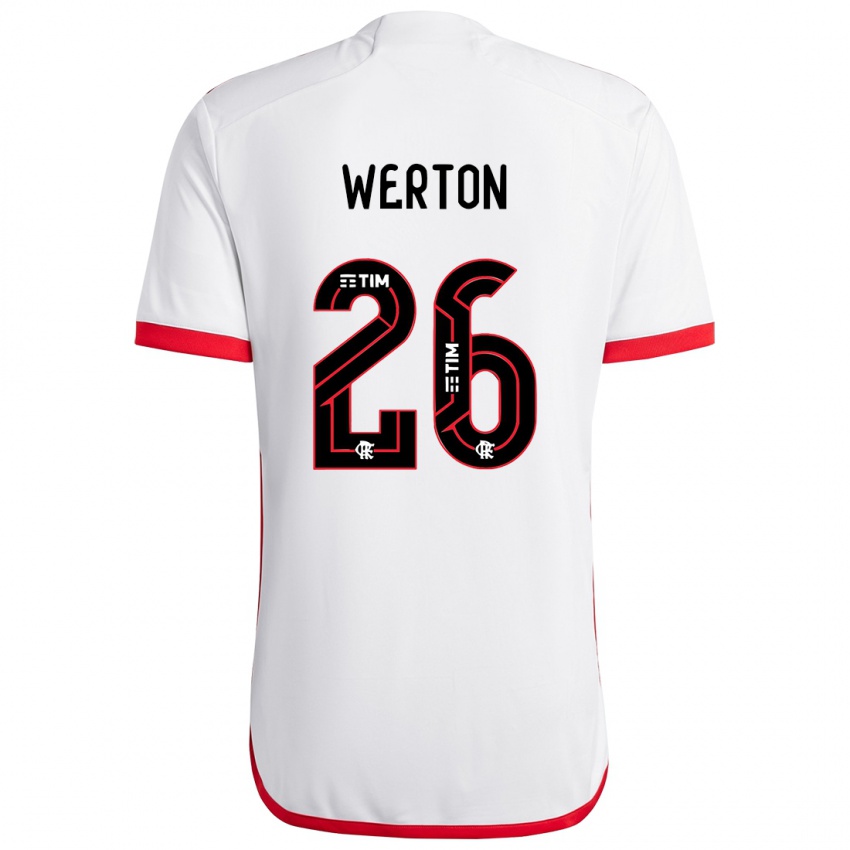 Kinderen Werton #26 Wit Rood Uitshirt Uittenue 2024/25 T-Shirt België