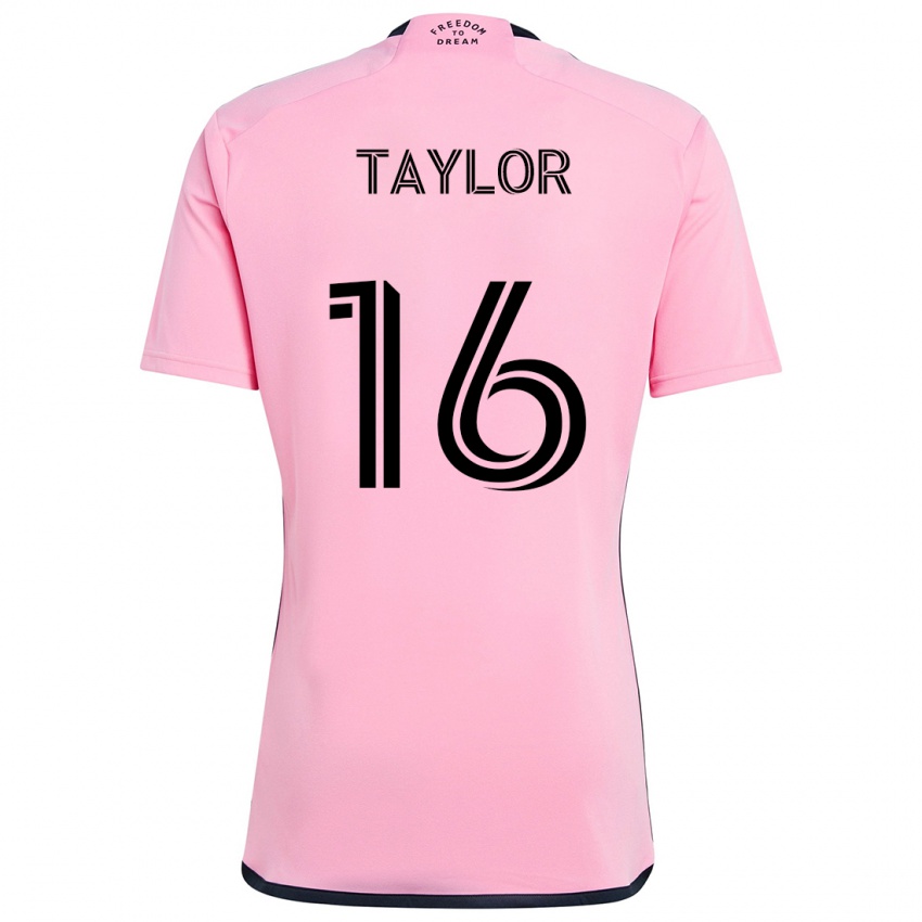 Heren Robert Taylor #16 Roze Thuisshirt Thuistenue 2024/25 T-Shirt België