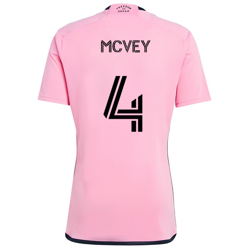 Heren Christopher Mcvey #4 Roze Thuisshirt Thuistenue 2024/25 T-Shirt België