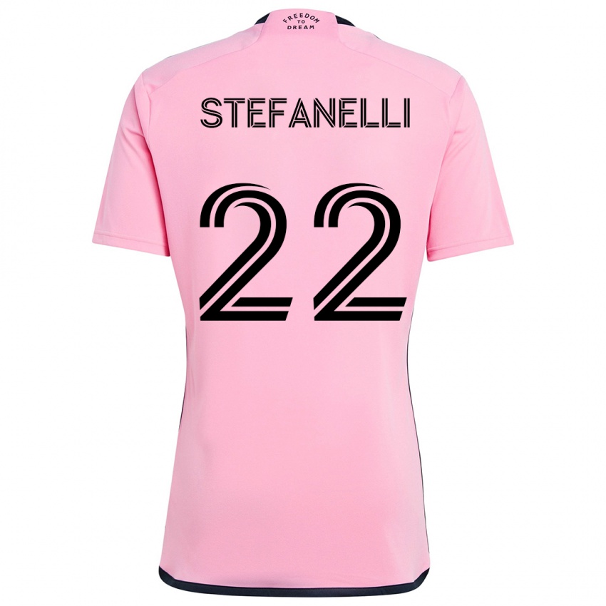 Heren Nicolás Stefanelli #22 Roze Thuisshirt Thuistenue 2024/25 T-Shirt België