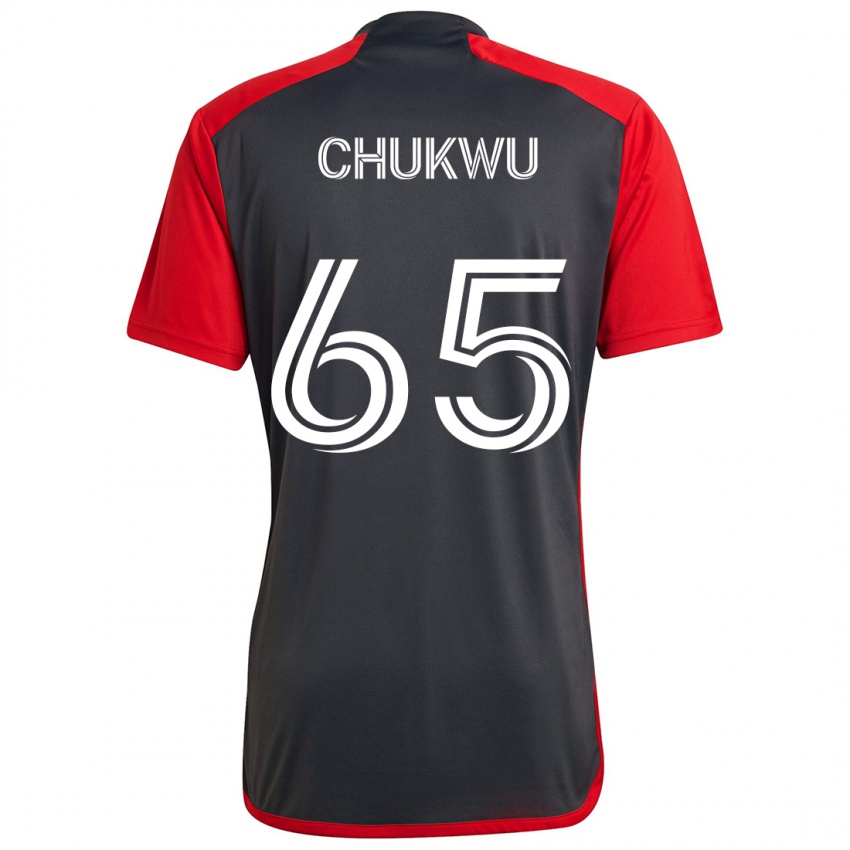 Herren Joses Chukwu #65 Grau Rot Heimtrikot Trikot 2024/25 T-Shirt Belgien