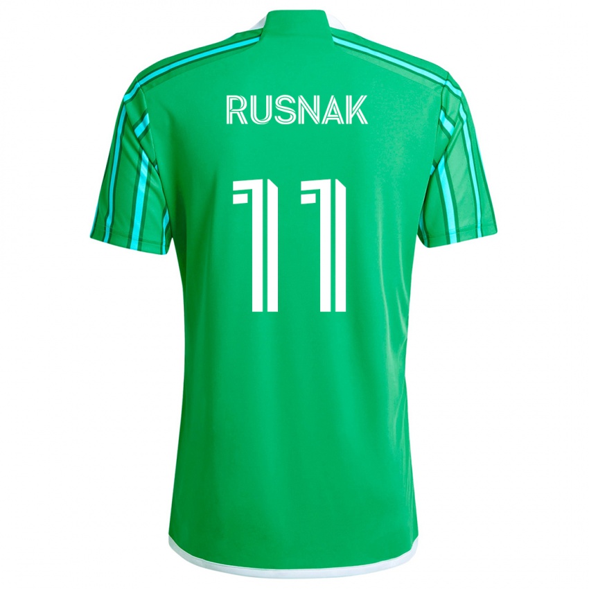 Herren Albert Rusnák #11 Grün Weiß Heimtrikot Trikot 2024/25 T-Shirt Belgien