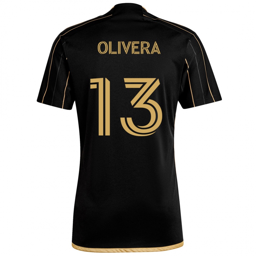 Heren Cristian Olivera #13 Zwart Goud Thuisshirt Thuistenue 2024/25 T-Shirt België