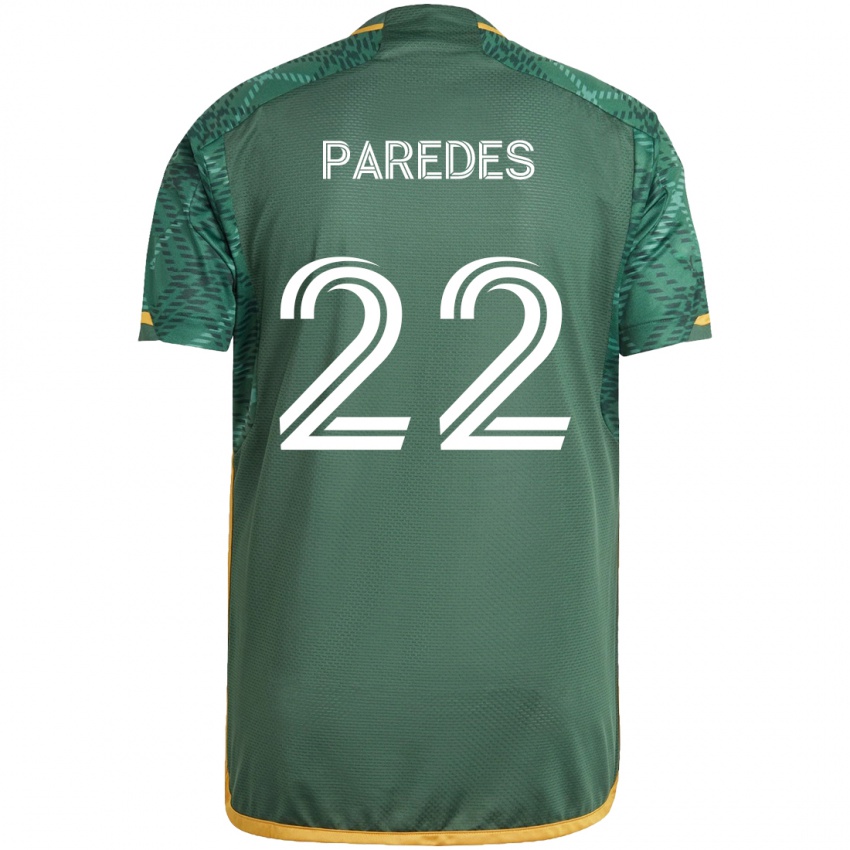 Herren Cristhian Paredes #22 Grün Orange Heimtrikot Trikot 2024/25 T-Shirt Belgien