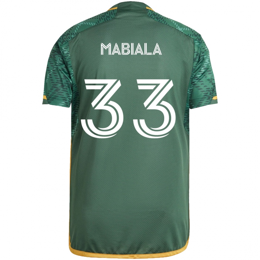 Heren Larrys Mabiala #33 Groen Oranje Thuisshirt Thuistenue 2024/25 T-Shirt België